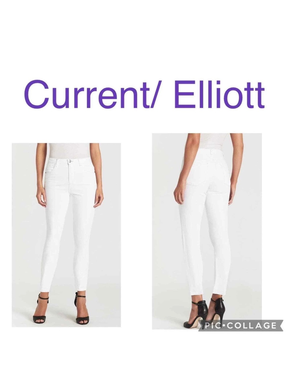 Current Elliott Women’s Jeans size 0/23-The Stiletto Color Clean White